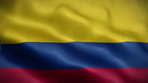 Flag of Colombia fluttering in the wind. Video stock 221084326