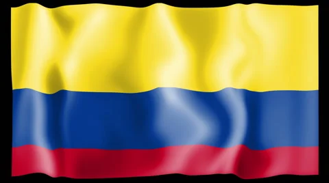 Flag of Colombia Stock Footage 46596631