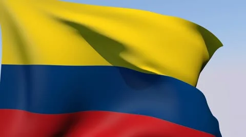 Flag of Colombia HD Stock Footage 14124713