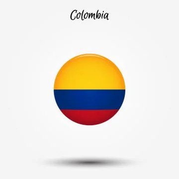 Flag of Colombia icon Stock Illustration