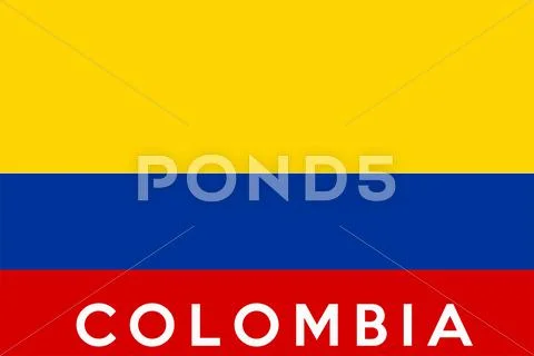 Flag of colombia Stock Illustration