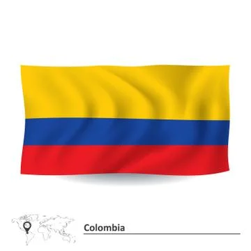 Flag of Colombia Illustrazione stock