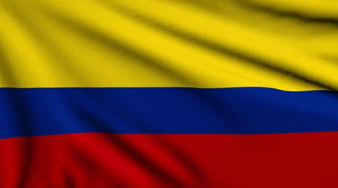 Flag of Colombia looping Video stock 33805952