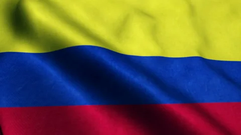 Flag of Colombia - Seamless Looping Video stock 210604537