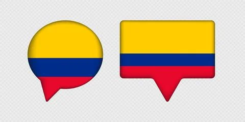 Flag of Colombia in speech bubble. Illustrazione stock