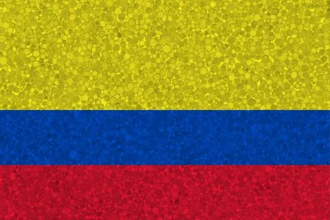 Flag of Colombia on styrofoam texture Stock Illustration