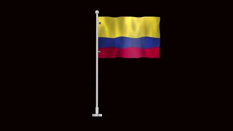 Flag of Colombia waving Stock Footage 318784428