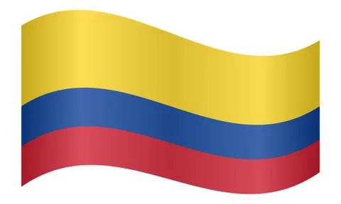 Flag of Colombia waving Stock Illustration