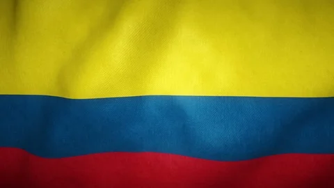 Flag of colombia waving in the wind Stock-Footage 125827641