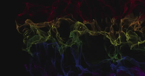 Flag Color Pride flag  turns into smoke. State weakening concept, alpha channel. Stock Footage 172501653