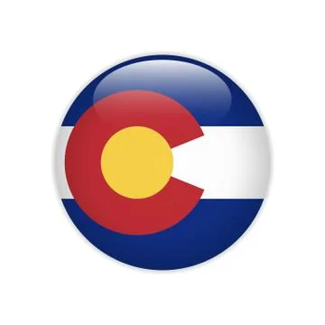 Flag Colorado button Stock-Illustration