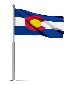 Flag of Colorado - U.S. State isolated on white Stock Illustration