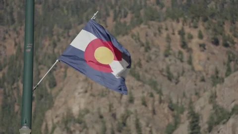 The flag of Colorado USA Stock Footage 288916580