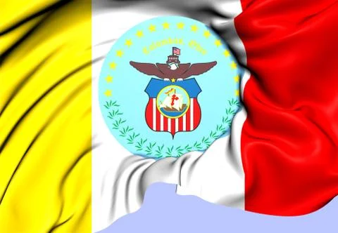 Flag of columbus, usa. Stock Illustration