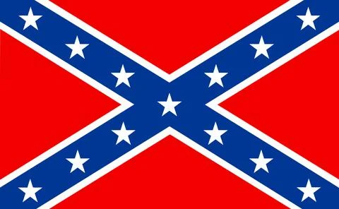 Flag of the combat CSA Stock Illustration