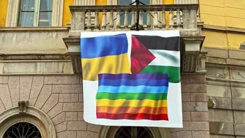 Flag combination. Stock Footage 325057337
