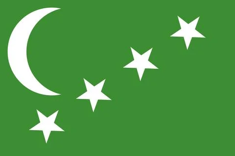 Flag of the Comoros (1963 1975) Stock Illustration