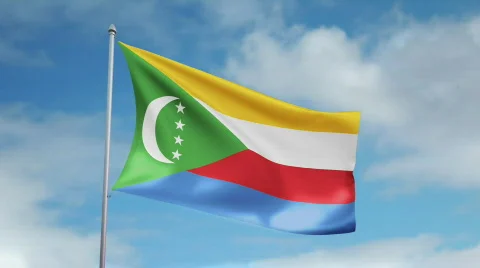Flag of Comoros  Video stock 435844