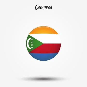 Flag of Comoros icon Stock Illustration
