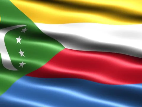 Flag of comoros Stock Illustration