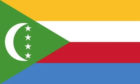 Flag of Comoros Stock Illustration