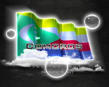 Flag Comoros quality designer flag Stock Illustration