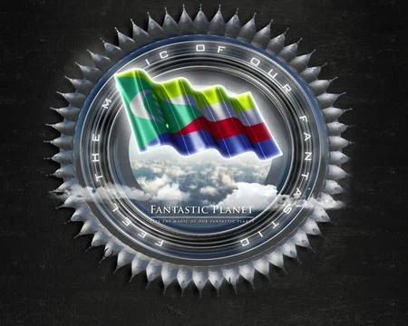 Flag Comoros quality designer flag Stock Illustration