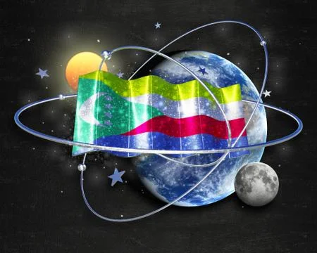 Flag Comoros quality designer flag Illustration