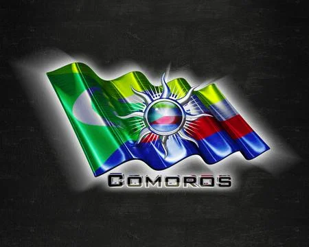 Flag Comoros quality designer flag 库存插图