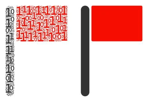 Flag Composition of Binary Digits イラスト素材