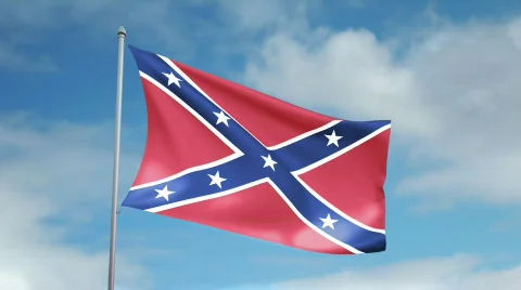 Flag of Confederate States Video stock 435838