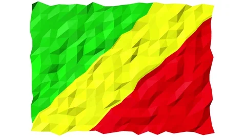 Flag of Congo 3D Wallpaper Animation Stock Footage 80653050