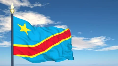 Flag Of Congo Stock Footage 10732397