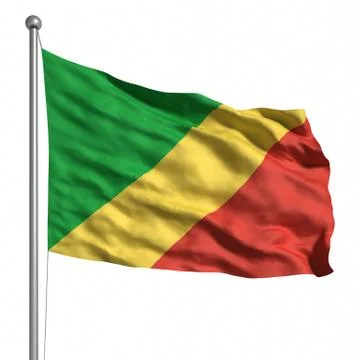 Flag of the congo Stock Illustration