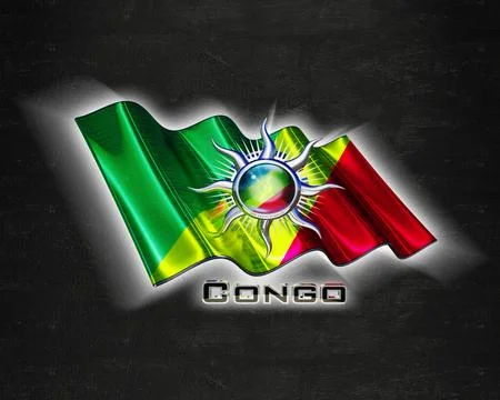 Flag Congo quality designer flag Stock Illustration