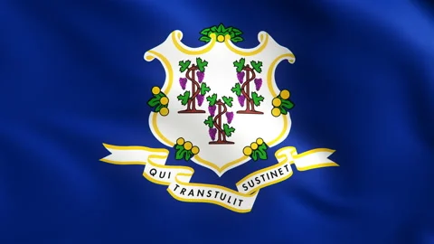 Flag of Connecticut Background Video Loop Видео 117866014