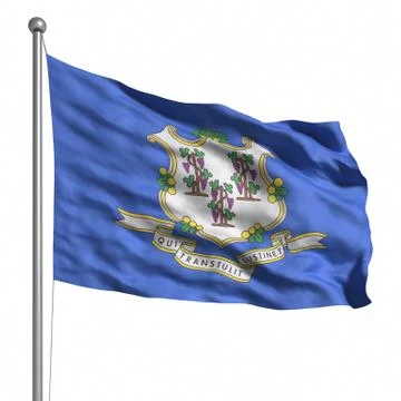 Flag of connecticut Illustrazione stock