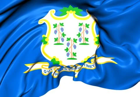 Flag of connecticut Stock Illustration