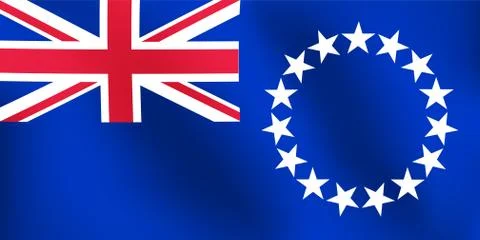 Flag of Cook Island - Vector Illustration Stock Illustration
