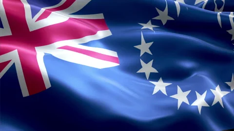 Flag Cook Islands Stock Footage 47731172