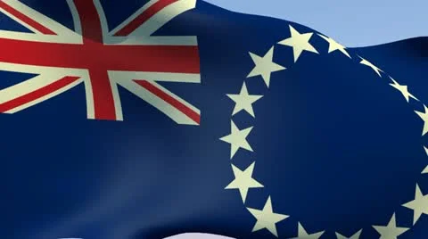 Flag of the Cook Islands HD Stock Footage 14830592