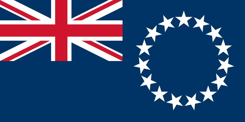 Flag of the Cook Islands Stock Illustration