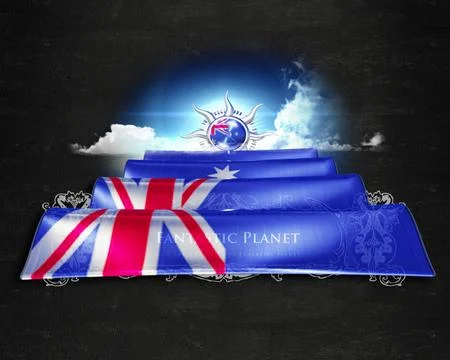 Flag CoralSea quality designer flag Stock Illustration