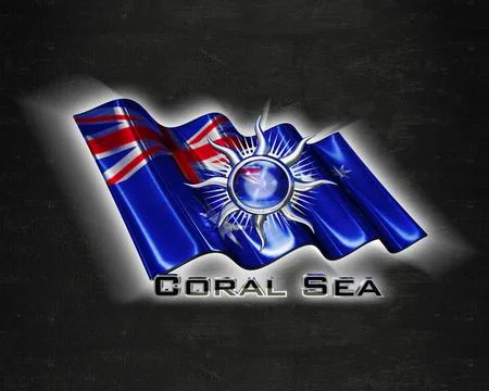 Flag CoralSea quality designer flag Stock Illustration