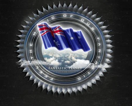 Flag CoralSea quality designer flag Stock Illustration