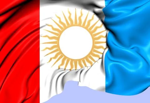 Flag of cordoba Stock Illustration