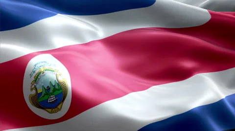 Flag Costa Rica Stock-Footage 47731599