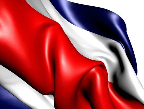 Flag of costa rica Stock Illustration