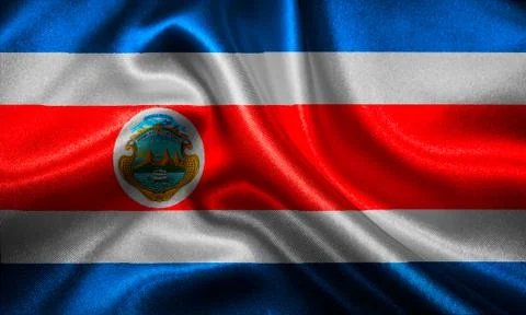 Flag of costa rica Stock Illustration