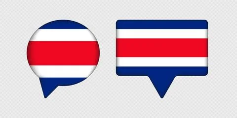 Flag of Costa Rica in speech bubble. Illustrazione stock